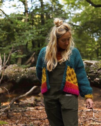 Oversized Honey Comb Cable Cardigan Pattern