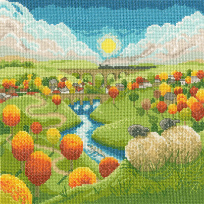 Bothy Threads Watching The World Go By Cross Stitch Kit - 26 x 26cm