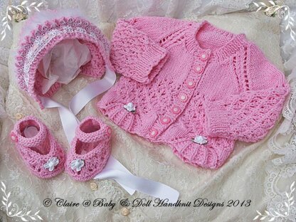 Six Patterns for New Baby Cardigan Gift Sets