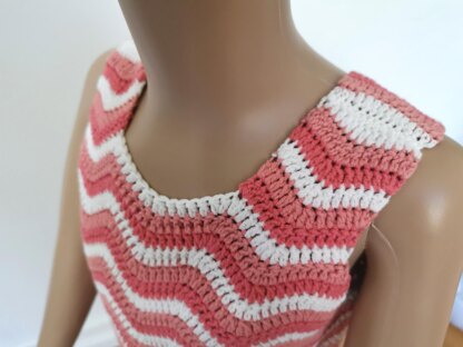 Ripple stitch top for girls