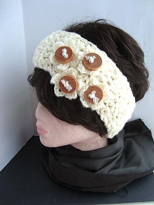 Super Easy 4 Flower Headband | Crochet Pattern 210