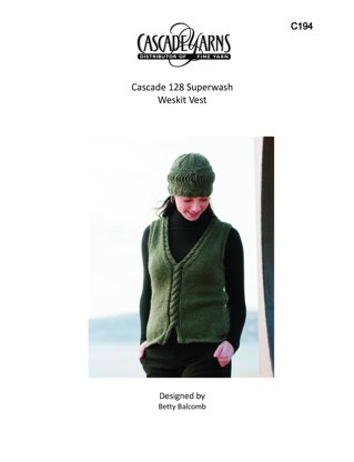 Cascade Yarns C194 Weskit Vest (free)