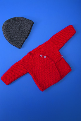 Babies Crossover Cardigan and Hat in Bergere de France Ideal - 72680-10 - Downloadable PDF