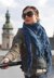 Diamonds crochet triangular scarf