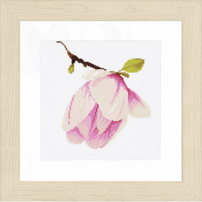 Lanarte Magnolia Bud Counted Cross Stitch Kit - 20 x 20 cm