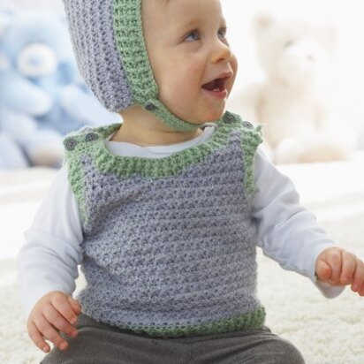 Elfin Hat and Vest in Patons Beehive Baby Sport - Downloadable PDF