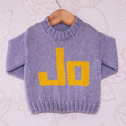 Intarsia - Jo Moniker Chart - Childrens Sweater