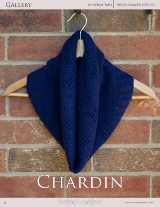 Women's Cowl Chardin in Universal Yarn Fibra Natura Cashmere Lusso - Downloadable PDF