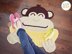 Chip the Chimpanzee Banana Monkey Rug