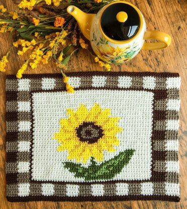 Gingham Sunflower Placemat