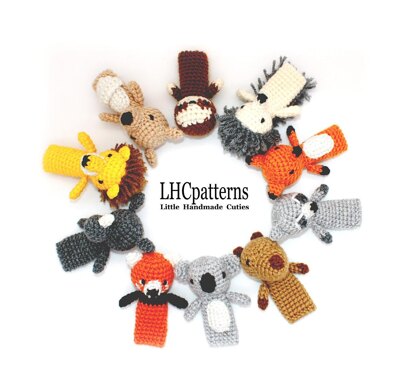 Animal2 Ten Finger Puppets Crochet Pattern