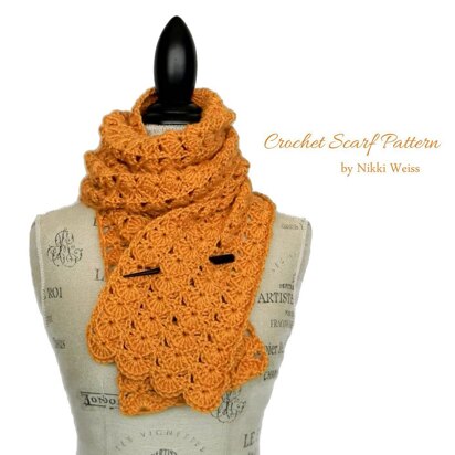 Joy Crochet Shells Scarf