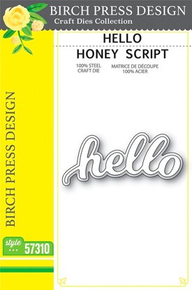 Memory Box Birch Press Designs Dies - Hello Honey Script