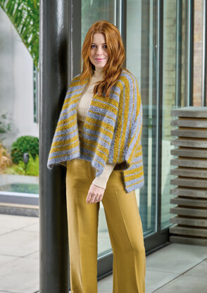 Agave Poncho in Rowan Tweed Haze - ZB325-00001-DEP - Downloadable PDF