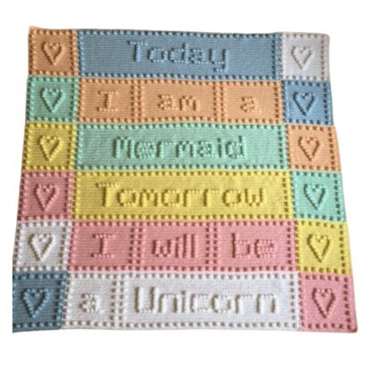 Mermaid & Unicorn Kids Motif Blanket