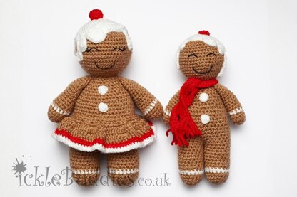 Plush Gingerbread - Mum & Son - CROCHET Pattern - UK Terminology