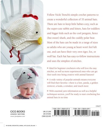 Crocheted Animal Hats by Nicki Trench
