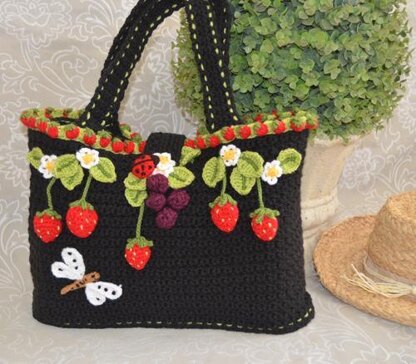 Faerie Strawberry Tote Bag / Basket