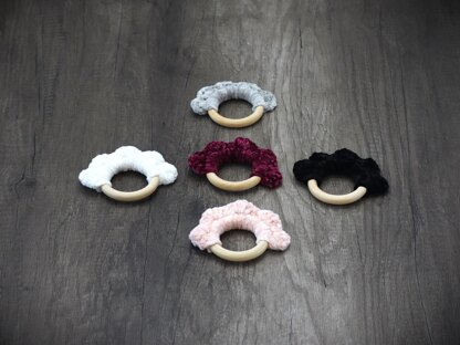 Velvet Wooden Teething Rings