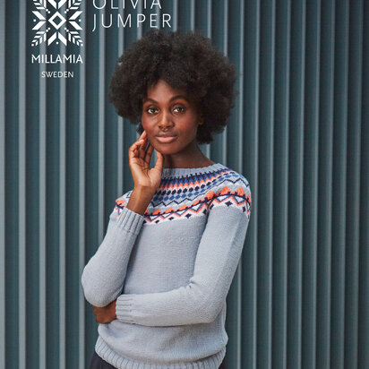 Olivia Sweater - Sweater Knitting Pattern in MillaMia Naturally Soft Merino - Downloadable PDF