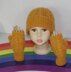 Toddler Child Aran Alternate Cable Beanie Glovess