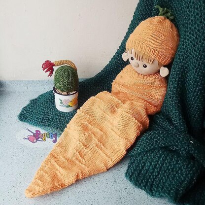 Carrot Baby Hat And Cocoon