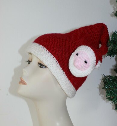 Adult Santa Head Christmas Hat