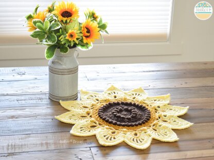 Sunflower Power Doily Rug
