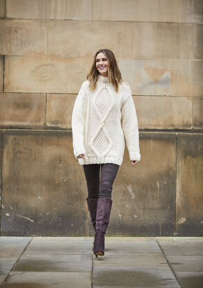 Agyness Jumper in Rowan Big Wool - RM007-00012-DEP - Downloadable PDF