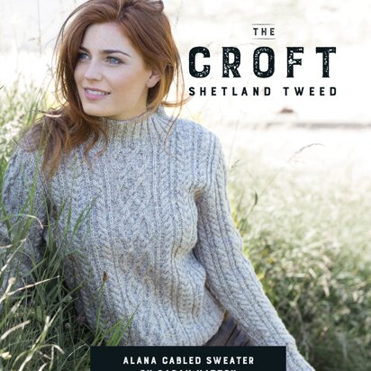 Alana Cabled sweater in West Yorkshire Spinners The Croft Shetland Tweed - DBP0053 - Downloadable PDF