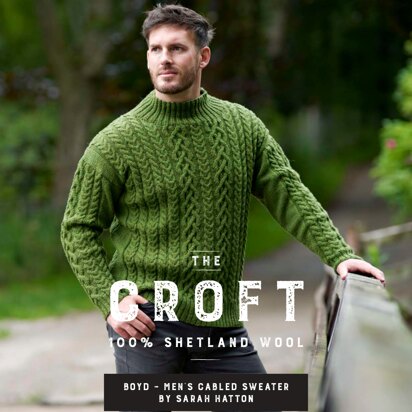 Boyd Cabled sweater in West Yorkshire Spinners The Croft DK - DBP0041 - Downloadable PDF - knitting pattern