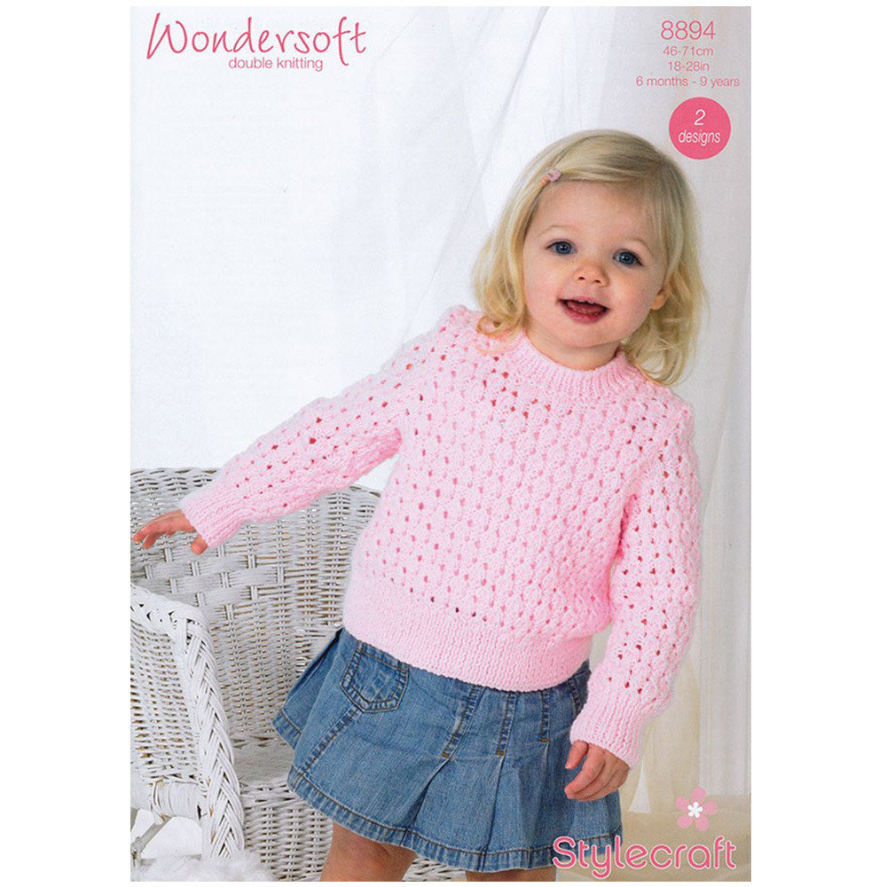 Girl's Jumper in Stylecraft Wondersoft DK - 8894 | LoveCrafts