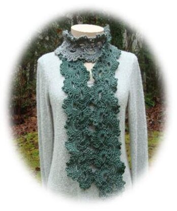 Queen Anne's Lace Scarf and Neck Warmer - PA-331
