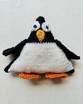Knitted Penguin soft toy