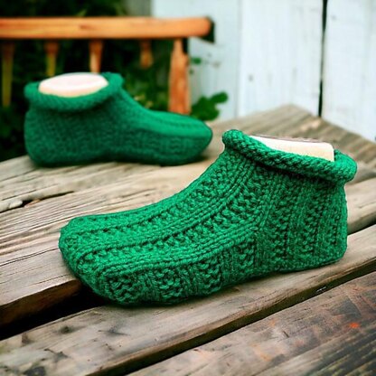 Knitted moccasin online slippers