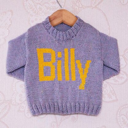 Intarsia - Billy Moniker Chart - Childrens Sweater