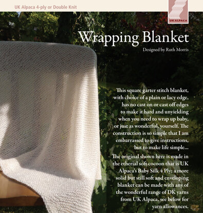 Wrapping Blanket in UK Alpaca Baby Alpaca Silk 4 Ply