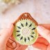 Crochet laptop / iPad / Kindle case "Juicy kiwi"