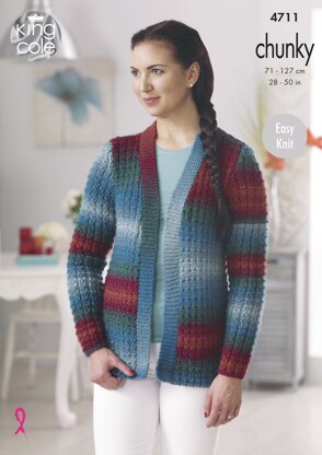 Sweater & Cardigan in King Cole Riot Chunky - 4711 - Downloadable PDF