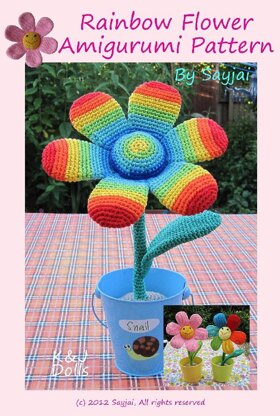 Rainbow Flowers Amigurumi Crochet Pattern