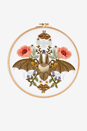 DMC Floral Bat Embroidery Pattern - PAT1765 - Downloadable PDF