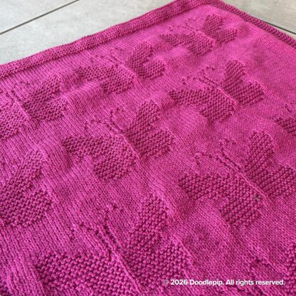 Butterfly Knit Blanket