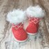 Christmas Baby Booties Crochet Pattern