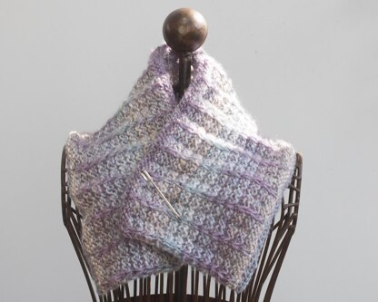 Reversible Mosaic Knit Scarf