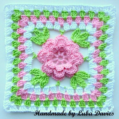 Flower in granny square