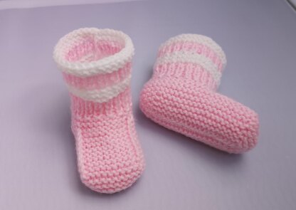 Pink Baby Booties