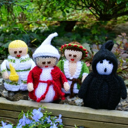 Scrooge Christmas Carol Dolls Knitting Pattern - Toy Knitting Pattern