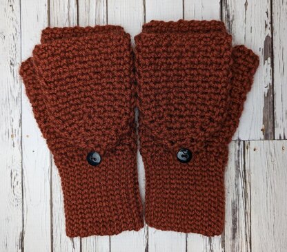 Moss Stitch Fingerless Gloves