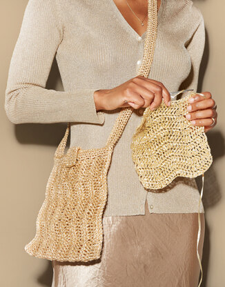 Salada Bag in Wool and the Gang Shiny Ra-Ra Raffia - Leaflet