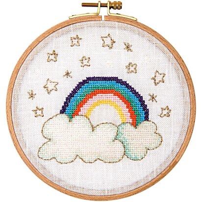 Rico Cross-Stitch Kit - Rainbow - 15.5cm